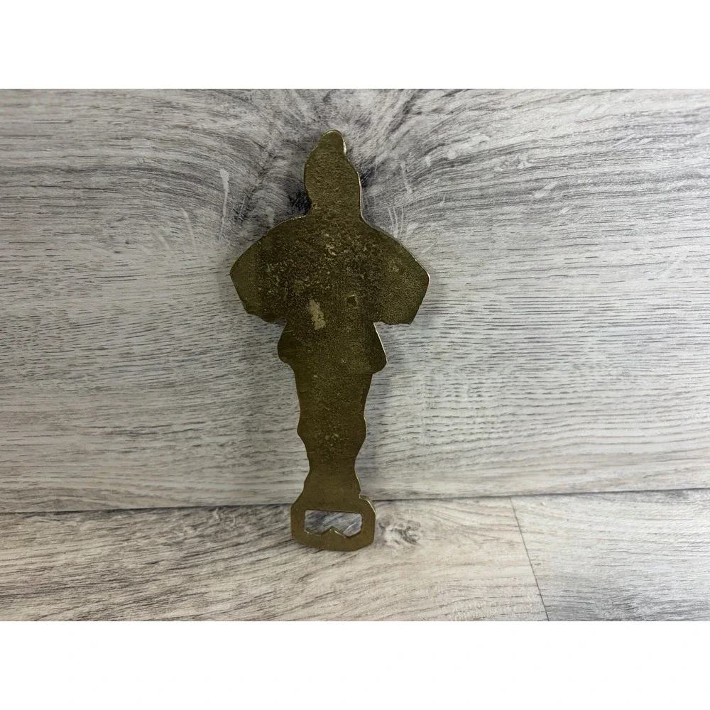 Vintage Brass‎ Enamel Greek Tsolias Soldier Bottle Opener Original